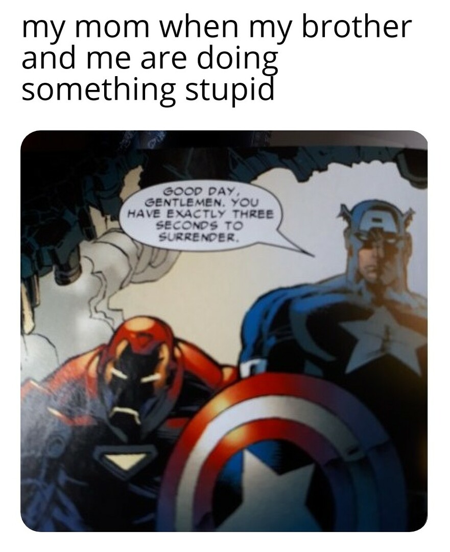 Meme avec Iron-Man et Captain America 