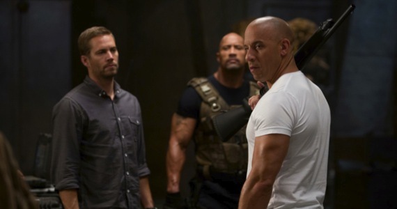 Paul Walker Dwayne Johnson i Vin Diesel w filmie Szybcy i wściekli 6