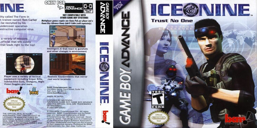 Capa do jogo Ice Nine.