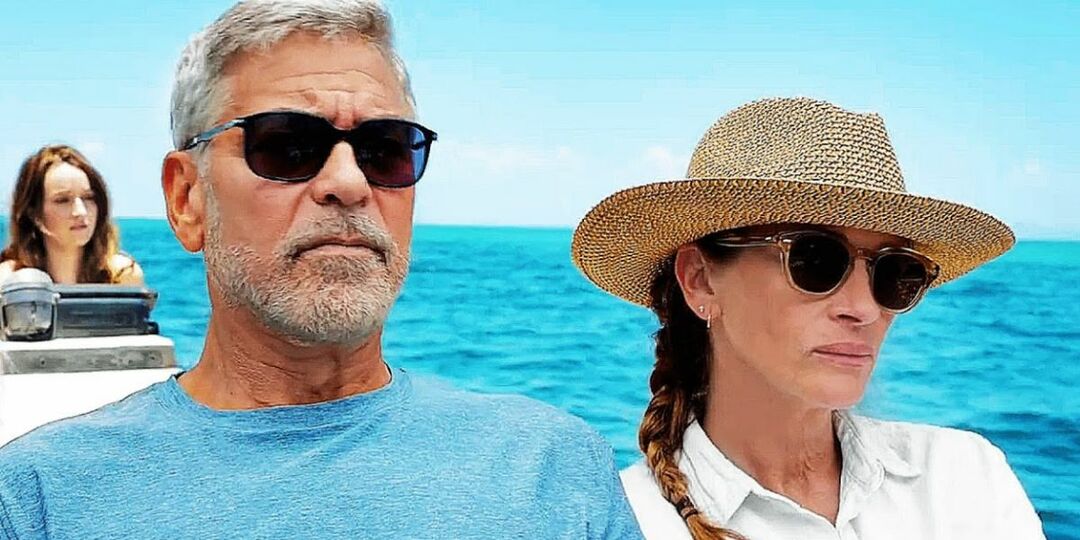 George Clooney i Julia Roberts na łodzi na Bali w Ticket to Paradise