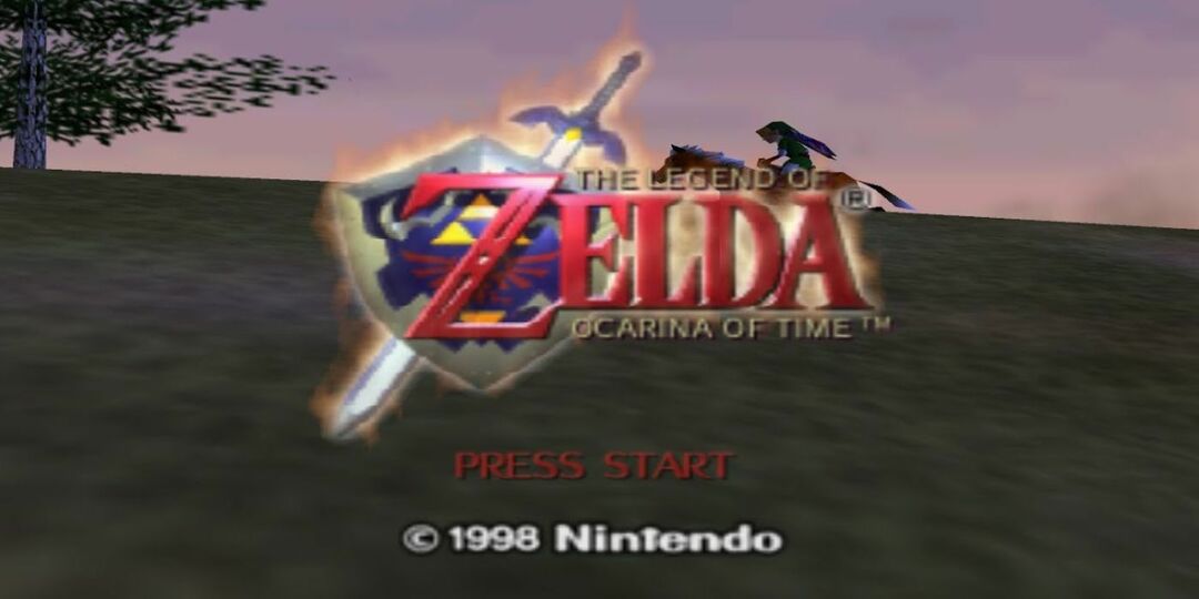 Menu awal The Legend of Zelda Ocarina of Time.