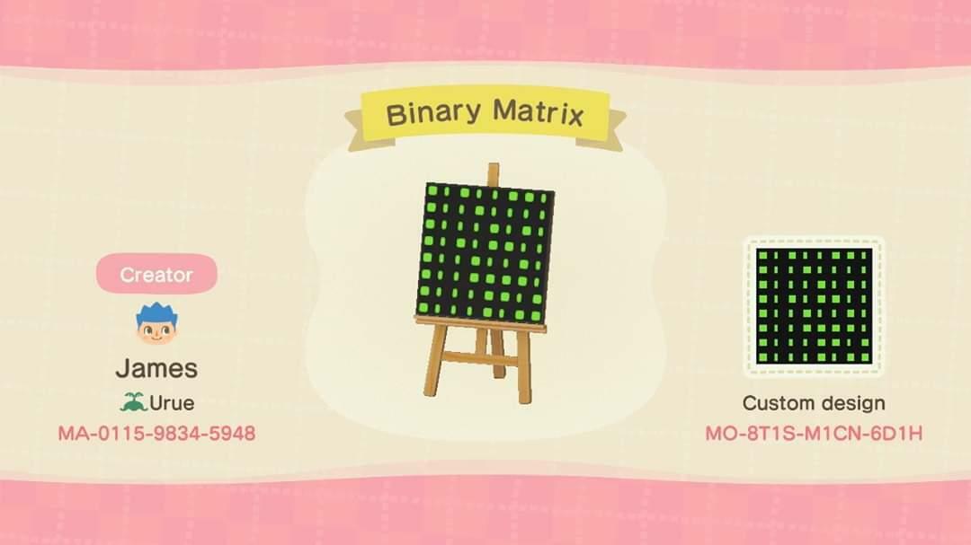 Binary Matrix - Animal Crossing: New Horizons Custom Design