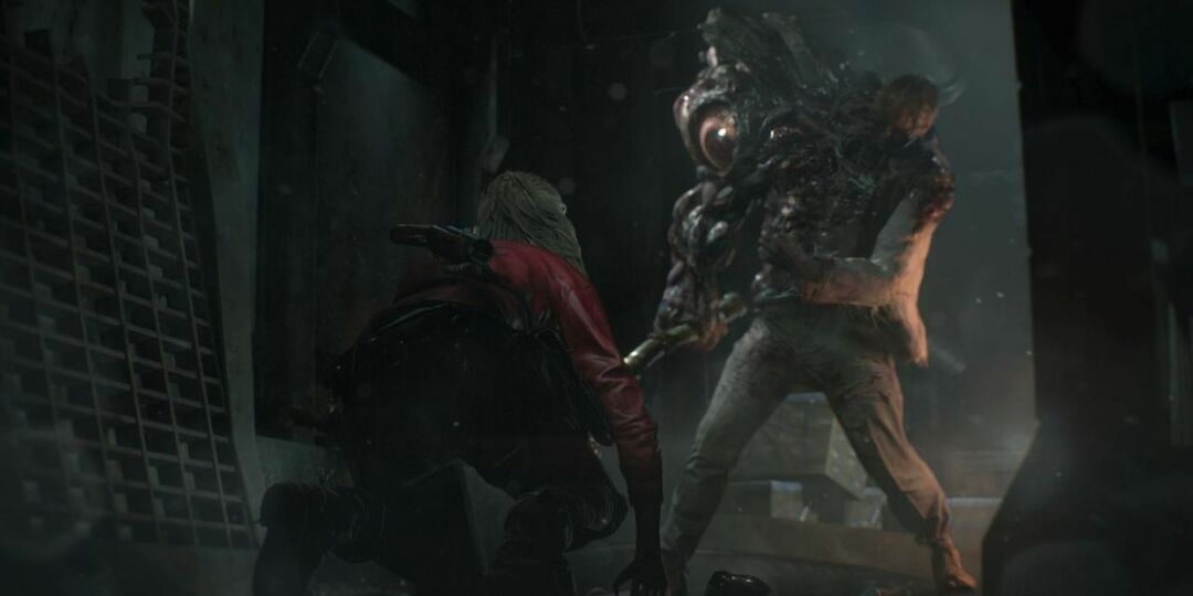Skjermbilde i spillet fra Resident Evil 2.