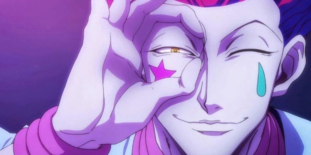 Hunter x Hunter's Hisoka knipoogt