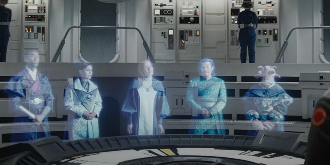 Senadores de la Nueva República y Mon Mothma en Ahsoka.