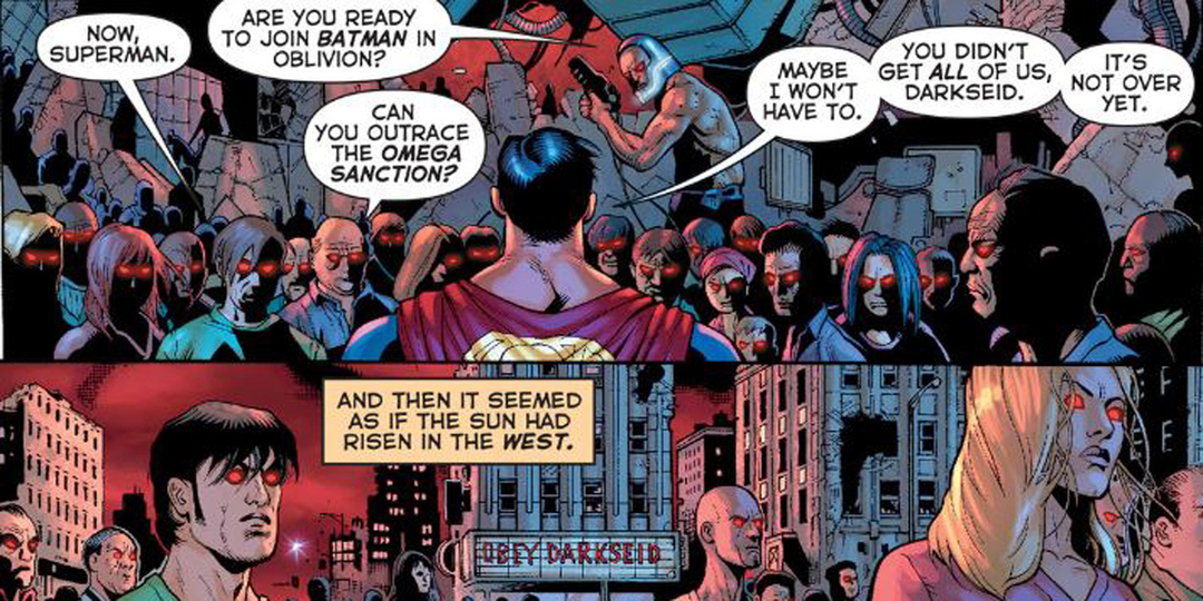Darkseid tem o controle de todos os humanos com a equação Anti-Vida.