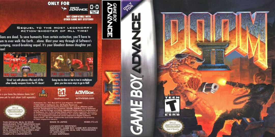 Doom 2 ゲームのカバー。