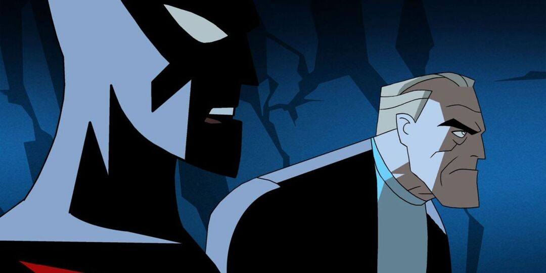 Terry McGinnis dan Bruce Wayne di dalam Batcave di Batman Beyond