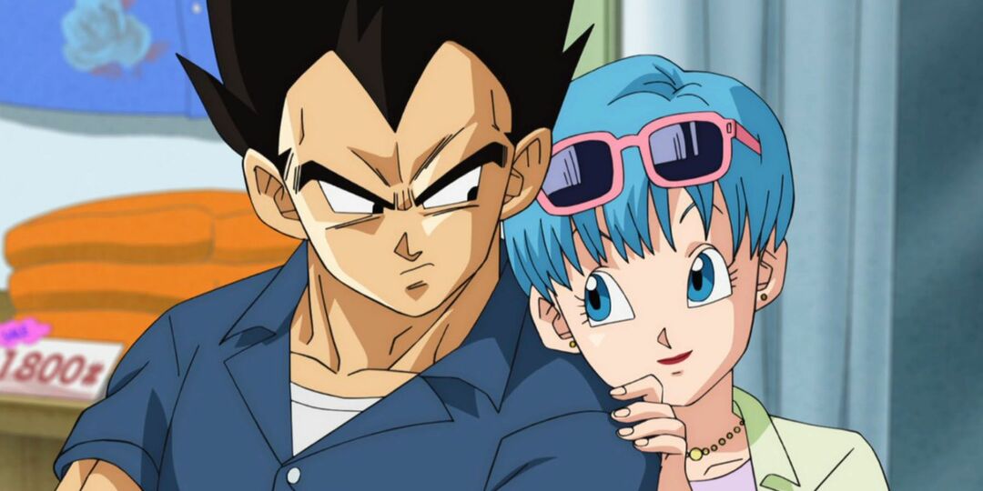 Bulma leunt tegen Vegeta aan